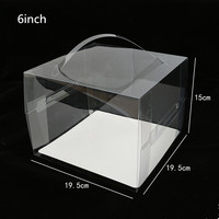 Boîtes à Gâteaux Transparentes Portables Carrées de 5 Pouces, en Plastique, pour Emballer Individuellement les Décorations