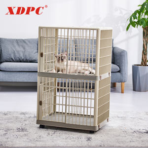 XDPC çift katmanlı İstifleme hayvan köpek plastik pet kafesleri - Product Image 3