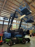 Plateforme élévatrice articulée à bras long autopropulsée pour la construction de grands bâtiments industriels