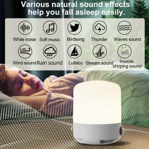 Altavoz BT Portátil 2025, Máquina de Ruido Blanco para Dormir Bebés, Luz Nocturna LED, Batería Recargable de 1500mAh, ABS Moderno - Product Image 2