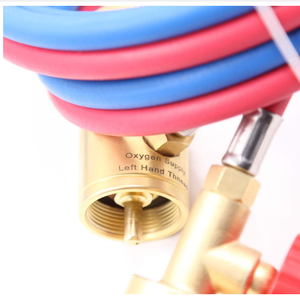 Soplete de soldadura de doble tubo de llama ajustable, soplete de soldadura MAPP de oxígeno de latón, soplete de soldadura de propano <span class=keywords><strong>para</strong></span> soldadura y soldadura fuerte - Product Image 3