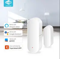Sensor de apertura de puerta con Wifi para el hogar, alarma con Sensor antirrobo para ventana, Alexa, Google Smart Life, Tuya