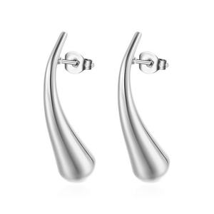 Boucles d'oreilles pendantes en forme de goutte d'eau, élégantes, plaquées or 18 carats, en acier inoxydable, personnalisables, choix de cadeau parfait pour femmes - Product Image 5