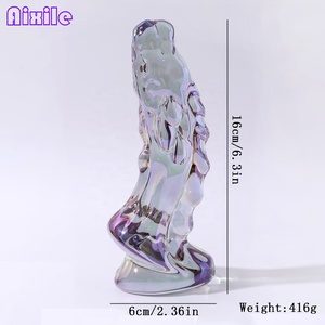Dildo de Cristal, Masajeador de Fantasía, Tapón Anal de Cristal, Estimulador de Punto G y Próstata, Juguetes Sexuales para Mujeres, Hombres y Parejas - Product Image 6
