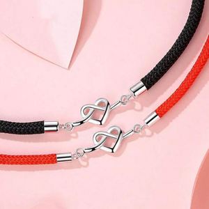 Pulseras De Pareja <b>Men</b> Women Couple Bracelet Romantic Couple Fashion Heart Knot Rope Couple Bracelet Thread String Jewelry - Product Image 2