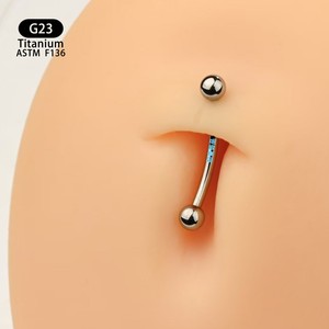 Joyería de titanio en forma de U para piercing, bola de 3 mm, grosor de 1,2 mm, para piercing de ceja, labio, lengua y pezón. - Product Image 4