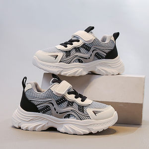 Cema 2025 nouveau Design usine approvisionnement <span class=keywords><strong>pas</strong></span> <span class=keywords><strong>cher</strong></span> prix enfants uniforme étudiant respirant maille enfants <span class=keywords><strong>garçon</strong></span> école chaussures de sport - Product Image 2