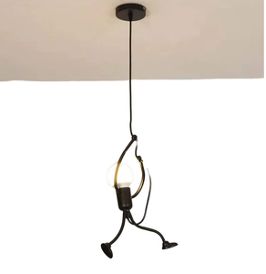 Lámpara Colgante de Hierro con Forma de Robot, Estilo Vintage Retro Creativo, para Habitación Infantil, Estudio, Comedor, Tienda de Ropa - Product Image 1