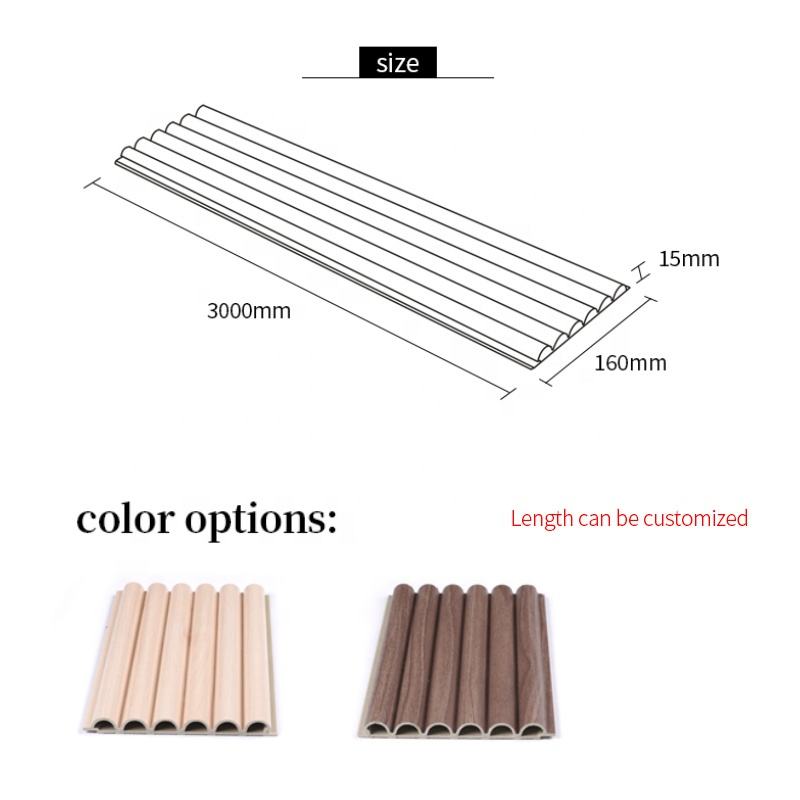 3D Indoor Fluted WPC Panel Cladding Interior Hollow Wall Panel for ...