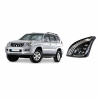 Phares pour Toyota Land Cruiser Prado J120, projecteur noir, Angel Eye LED DRL ou phare halogène argenté, lampe auto 4x4