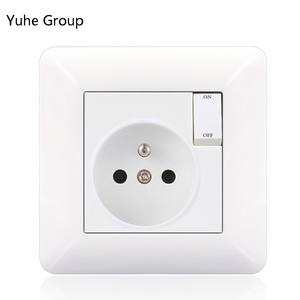 Interrupteur mural bipolaire en cuivre de type français avec panneau tactile, prise 10A, indice de protection IP20, pour la maison et les hôtels, 220V, norme européenne - Product Image 2