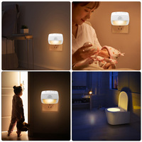 Lampe de nuit LED à détecteur de mouvement PIR, à brancher, allumage/extinction automatique, avec matériau ABS 36V, pour chambre à coucher, salle de bain, couloir, escalier