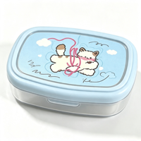 Label Film Cetak Kustom untuk Wadah Plastik PP Penjaga Kesegaran, Stiker Kemasan Kotak Penyimpanan Makanan dengan Pola Kustom