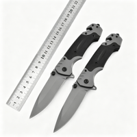 Couteau pliant de camping portable DIY OEM avec manche en alliage d'aluminium, lame en acier légère et durable pour la survie et le sauvetage