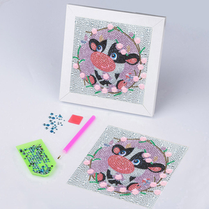 ชุดภาพวาดสัตว์เพชรสำหรับเด็ก,สติกเกอร์อัญมณีภาพวาดศิลปะเพชรวัวภาพวาดเพชรตกแต่งบ้า<span class=keywords><strong>น</strong></span>ศิลปะสำหรับเด็ก - Product Image 2