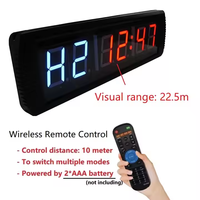 Minuterie de gymnastique à intervalles LED de 3 pouces à 6 chiffres avec télécommande Buzzer Modes d'entraînement multiples pour le sport pour les jeux d'exercices de boxe