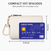 Porte-monnaie court et portable en similicuir JIANJI pour femme avec fermeture éclair, porte-cartes de crédit et porte-clés