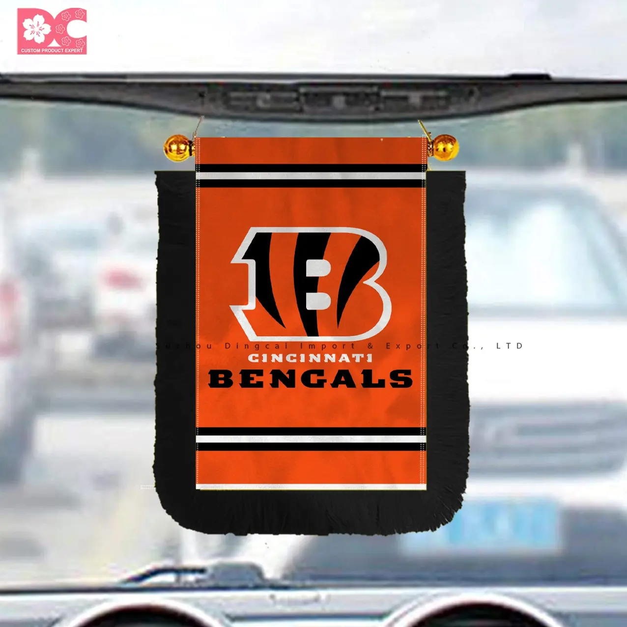 Bandiera dell'automobile dello gagliardetto dello specchietto retrovisore economico su ordinazione di nuovo stile 2022 di NFL nelle mutande