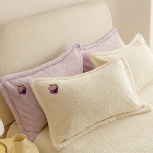 Custom Embroidery Imitation <strong>Teddy</strong> <strong>Fleece</strong> 4PCS Bedding Set Bedsheets Antistatic Thickened Bed <strong>Sheets</strong> Duvet Cover Set Pillowcase - Product Image 5