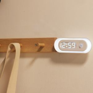 Lumière à détecteur de mouvement infrarouge pour le corps humain avec batterie rechargeable intégrée, horloge, lumière intelligente pour la maison - Product Image 6