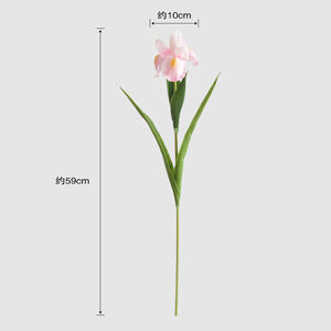 Ramo Artificial de 59 cm, Ramas Individuales de <span class=keywords><strong>Iris</strong></span> de Seda PU, Flores Artificiales Impermeables, Decoración Moderna para el Hogar, Arreglos para Bodas, Día de San Valentín, Decoración para Comedor - Product Image 1