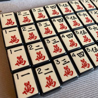 Tuiles de Mahjong américaines vintage de haute qualité en acrylique, 160 pièces, coffret cadeau pour la maison, pour le divertissement et les jeux de société