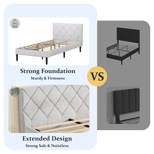 Ensemble <span class=keywords><strong>de</strong></span> meubles <span class=keywords><strong>de</strong></span> décoration intérieure d'appartement en <span class=keywords><strong>bois</strong></span> massif moderne avec cadre <span class=keywords><strong>de</strong></span> <span class=keywords><strong>lit</strong></span>, pied <span class=keywords><strong>de</strong></span> <span class=keywords><strong>lit</strong></span> et tête <span class=keywords><strong>de</strong></span> <span class=keywords><strong>lit</strong></span> en tissu - Product Image 4