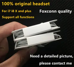मूल Foxconn हेडसेट में कान headphones ईरफ़ोन iphone के लिए Mic और मात्रा पर नियंत्रण के साथ 7X11 12 13 14 प्रो के साथ पैकेजिंग