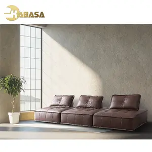 Conjunto de sofás nórdicos para casa, sofás con forma cuadrada grande, conjunto de sofás marrón, en línea, amazon