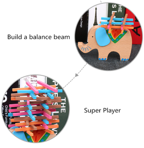 Montessori giocattoli Educativi per bambini Cavallo Cammello Elefante per bambini in <span class=keywords><strong>legno</strong></span> equilibrio Blocchi Giocattoli Gioco - Product Image 2