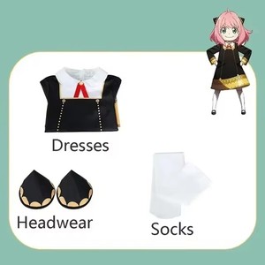 Vestidos de Anime para Niñas, Disfraz de Anya Forger de Spy Family, Ropa con Estampado Digital 3D para Niñas - Product Image 5