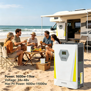 อินเวอร์เตอร์พลังงานความถี่สูงสำหรับใช้ในครัวเรือน 24V/48V แรงดันไฟฟ้าเลือกได้ ช่วงอินพุต PV 30-500VDC รองรับกำลังไฟหลายระดับ 3KW 11KW อินเวอร์เตอร์พลังงานแสงอาทิตย์ - Product Image 3