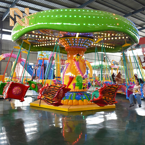 Chaise volante papillon colorée et vibrante pour enfants, pour centre de jeux intérieur/extérieur, en acier et fibre de verre, fournisseur direct - Product Image 1