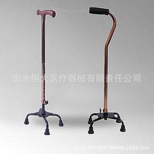 Canne télescopique à quatre pieds en alliage d'aluminium pour personnes âgées, aide à la marche avec hauteur réglable et base stable - Product Image 2