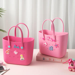 MINISO <span class=keywords><strong>Barbie</strong></span> Sunlight Shine Series Bolso de moda de verano para niñas Bebé Eva Bolsa de <span class=keywords><strong>playa</strong></span> impermeable de goma con cierre abierto - Product Image 5