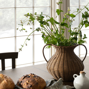 Handmade Woven Rattan Vase Fuji <b>Material</b> Decoration Basket For Living Room <b>Study</b> Dining Room Home Decor - Product Image 1