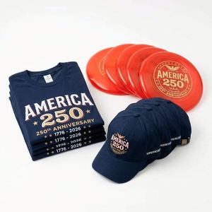 Custom Logo Branded Corporate Gift Set Souvenir Pack Navy Blue <b>Baseball</b> <b>Cap</b> T-Shirt Flying Discs Sport Set Outdoors Set - Product Image 3