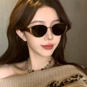 <b>Retro</b> Cat Eye <b>Sunglasses</b> Women Full Rim Metal Tortoise Shell UV400 Sun Protection Fashion Glasses - Product Image 1