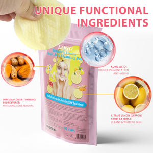 Private Label Skin Care Cleansing <strong>Pads</strong> Acne Patch Exfoliating Soothing Lightening <strong>Turmeric</strong> <strong>Pad</strong> With Kojic Acid - Product Image 3