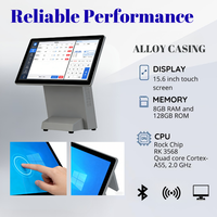 Sistema POS Android OEM/ODM CT30-A-4 de 15.6 Pulgadas, Caja Registradora con CPU de Cuatro Núcleos, Pantalla Táctil, Terminal POS de Construcción Metálica, Impresora Térmica