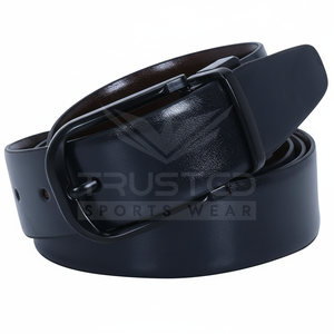 Ceinture en cuir pour homme de haute qualité avec logo personnalisé, boucle carrée en laiton massif, style décontracté respirant, cuir de vache, vente directe d'usine - Product Image 1