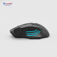 Souris de jeu ergonomique sans fil 2,4 G et Bluetooth rechargeable Type-C MW-007GR 7D avec éclairage LED optique 6D pour droitier