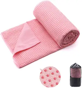 Rechteck Sticky fiber rutsch feste Yoga matte Handtuch mit Silikon griff Mikro faser Pilates Yoga Matte Handtuch
