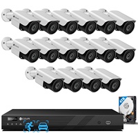 4COVR 16-Kanal 4K AI PoE NVR Überwachungsset 4TB HDD 16 Stück 5Mp Nachtsicht-Audio-Außenkamerasystem für Unternehmen