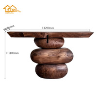 Console d'entrée en bois de luxe sur mesure, table d'appoint esthétique pour couloir, entrée murale convertible, salon, meuble de décoration