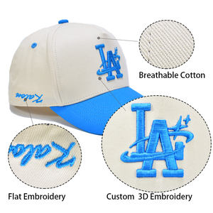 Gorra de Béisbol de Algodón de Alta Calidad de 5 Paneles en Dos Tonos al por Mayor con Bordado 3D Personalizado y Patrón de Frutas, Visera Curva Ajustable - Product Image 2
