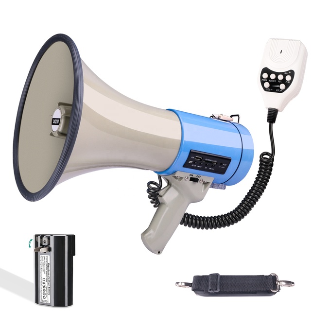 MEGAPHONE 50w All Function Recording 300s Usb Bt Rechargeable with Lithium Battery
