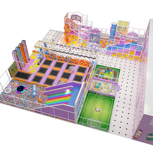 Équipement de terrain de jeu intérieur en plastique sur mesure pour enfants, thème macaron, grande capacité, parc d'attractions - Product Image 2