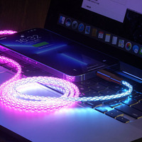 GB 7 Colors AST harging Bile olile Hone harables Led ight P 1M 3.3ft 66W uper AST harharging SB yype able UBB09