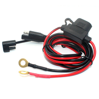 Conector de Batería SAE de 14AWG a Terminal de Anillo con Portafusibles Estándar y Fusible de 10A para Motocicleta y Automóvil